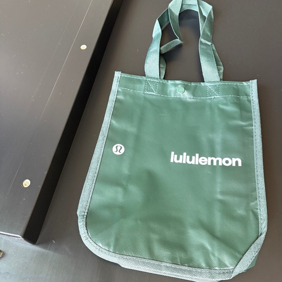 Lululemon shopping tote bag deep forest green white Small - Picture 1 of 3